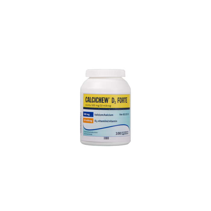CALCICHEW D3 FORTE MINTTU purutabletti 500 mg/10 mikrog 100 kpl kuva 2