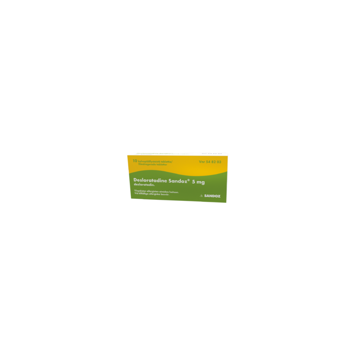 DESLORATADINE SANDOZ tabletti, kalvopäällysteinen 5 mg 10 fol kuva 2