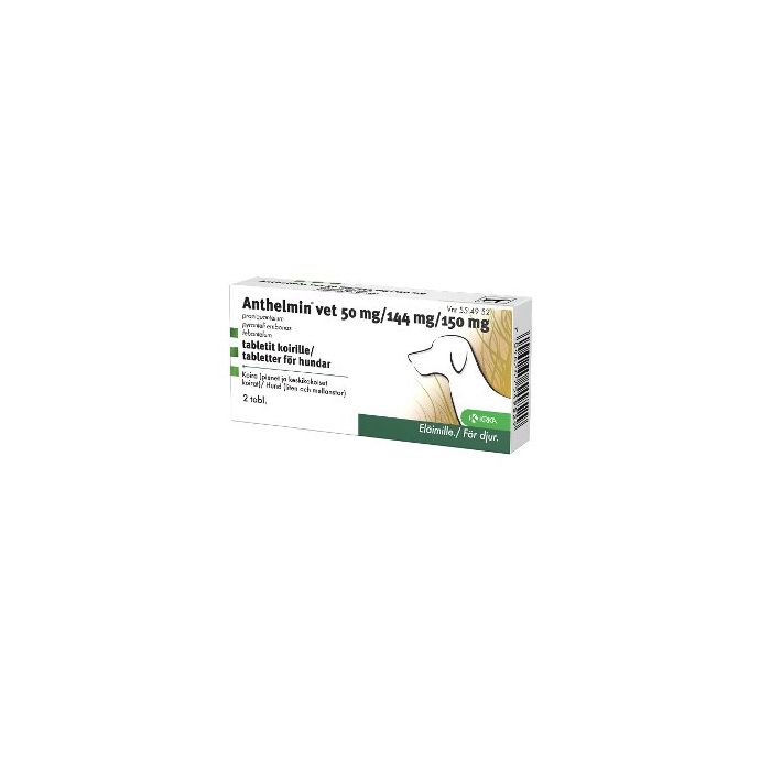 ANTHELMIN VET tabletti 50/144/150 mg koiralle 2 fol