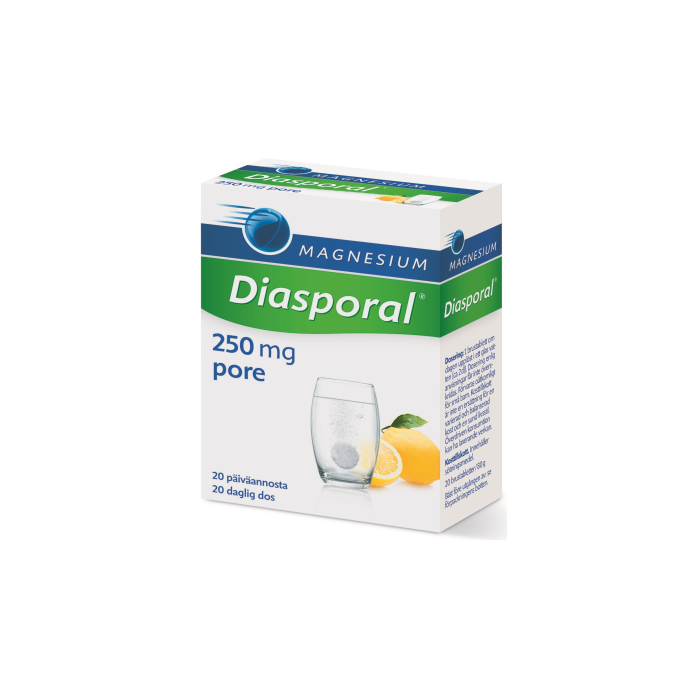 Diasporal magnesium 250 Aktiv poretabletti 20 kpl kuva 2