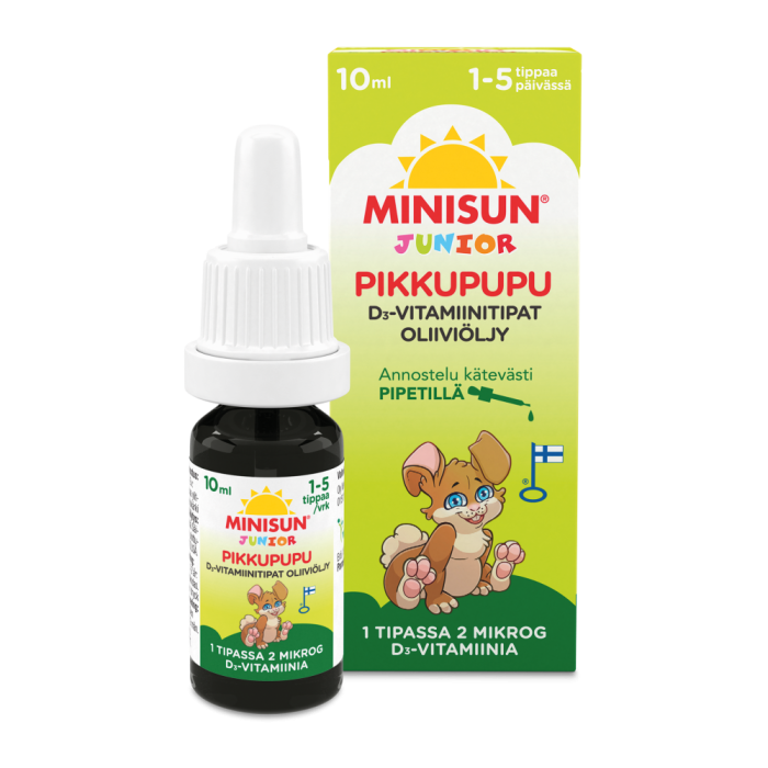 Minisun D-vitamiini Oliiviöljy tipat 10 ML kuva 2