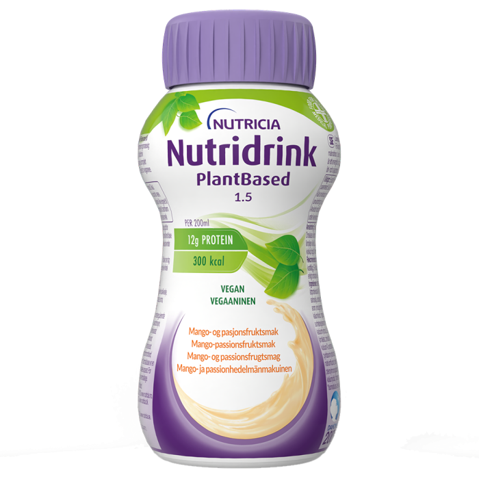Nutridrink PlantBased Mango-passion täydennysravintovalmiste 4 x 200 ml 4x200 ml kuva 2