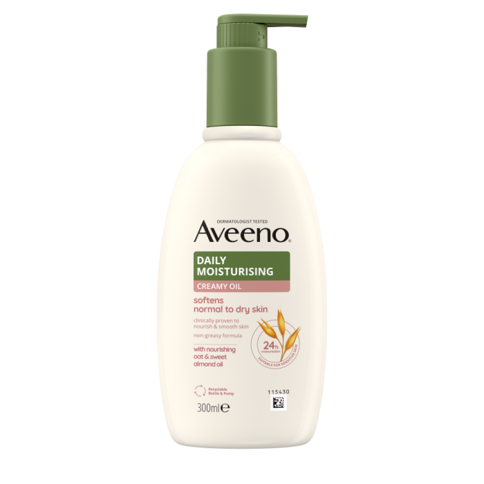 Aveeno Daily Moisturising Creamy Oil öljyvoide 300 ml kuva 5