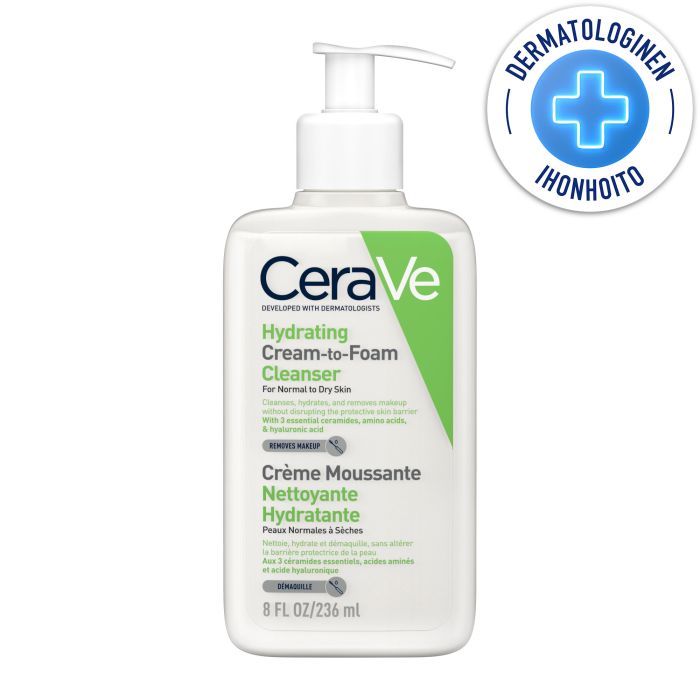 CeraVe Hydrating Cream-to-foam Cleanser puhdistustuote 236 ml kuva 2