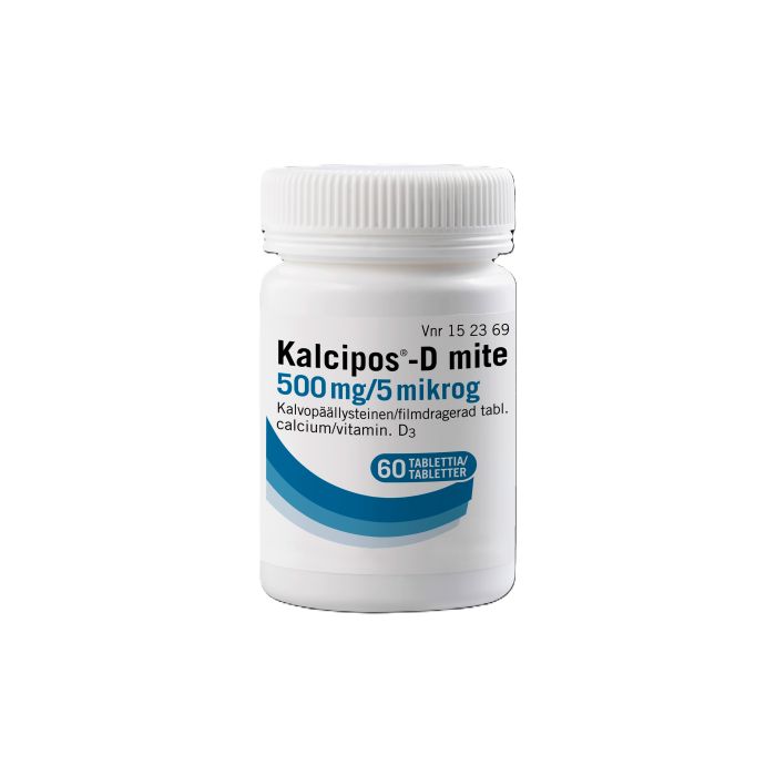 KALCIPOS-D MITE tabletti, kalvopäällysteinen 500 mg/5 mikrog 60 kpl kuva 2
