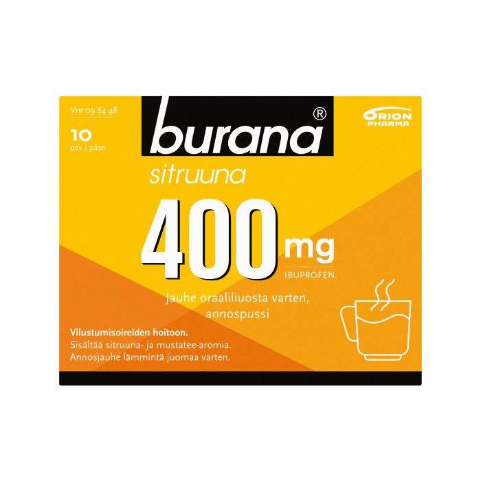 BURANA SITRUUNA jauhe oraaliliuosta varten, annospussi 400 mg 10 kpl kuva 2