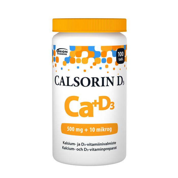 Calsorin 500 mg + D3 10 mikrog 100 tabl kuva 2