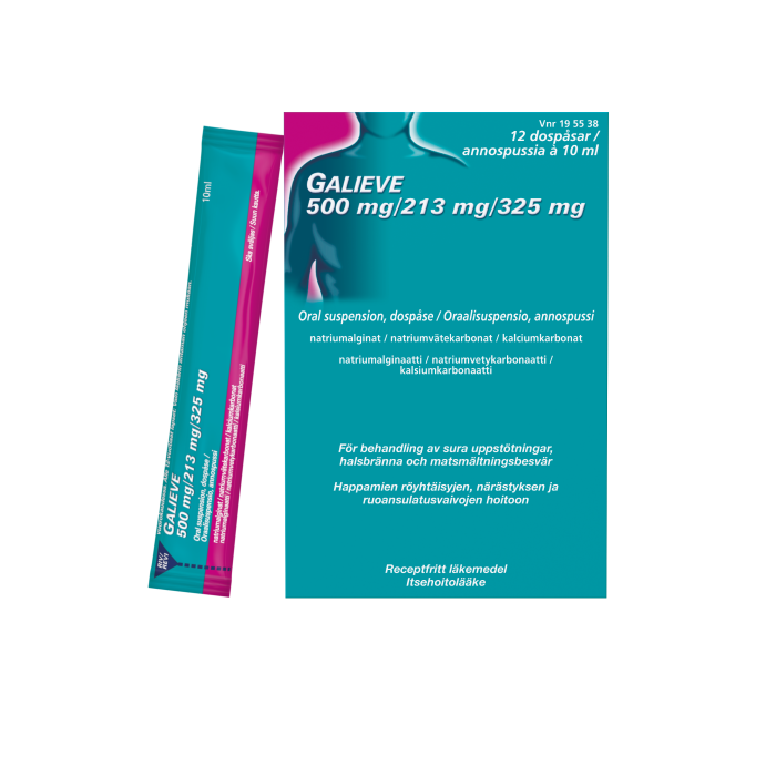 GALIEVE oraalisuspensio, annospussi 500/213/325 mg 12 x 10 ml kuva 2