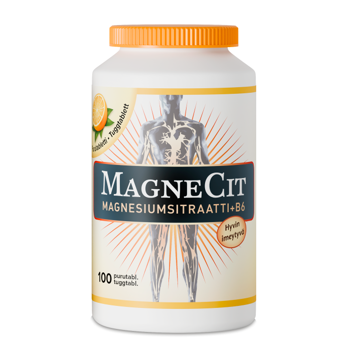 MagneCit Magnesiumsitraatti+B6-vitamiini 100 purutabl kuva 4