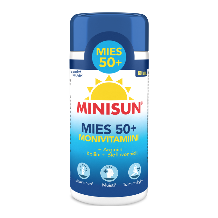 Minisun Monivitamiini Mies 50+ 60 tablettia kuva 2
