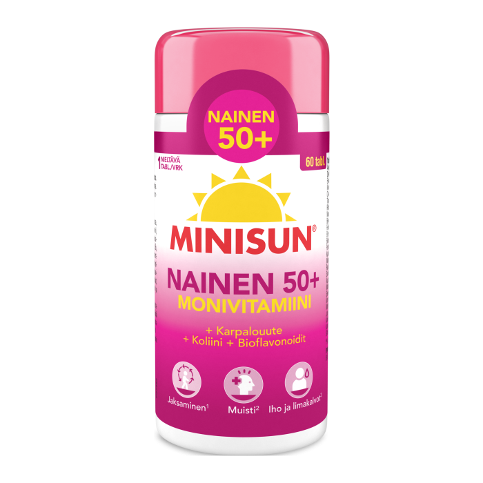 Minisun Monivitamiini Nainen 50+ 60 tablettia