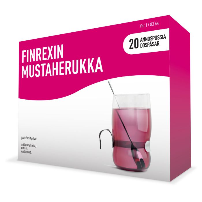 FINREXIN MUSTAHERUKKA jauhe 350/30/300 mg 20 x 5 g kuva 2