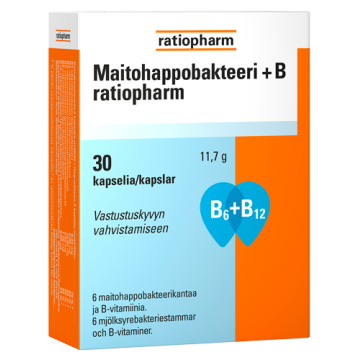 Maitohappobakteeri + B ratiopharm 30 kaps