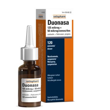 DUONASA nenäsumute, suspensio 125/50 mikrog/annos 120 annosta