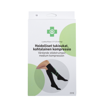 APTEEKKI Hoidolliset tukisukat, kohtalainen kompressio (lk. I) XL musta 1 pari
