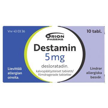 DESTAMIN tabletti, kalvopäällysteinen 5 mg 10 fol