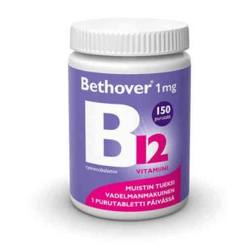 Bethover B12 1 mg Vadelma 150 TABL