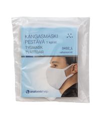 Kangasmaski pestävä L 100 % puuvilla 1 kpl