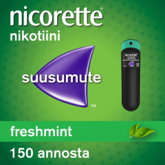 NICORETTE FRESHMINT 1 mg/annos sumute suuonteloon (sumutepumppu)150 annosta